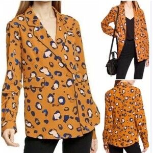3.1 Phillip Lim For Target Women's Leopard Print Long Sleeve Blazer Size XS